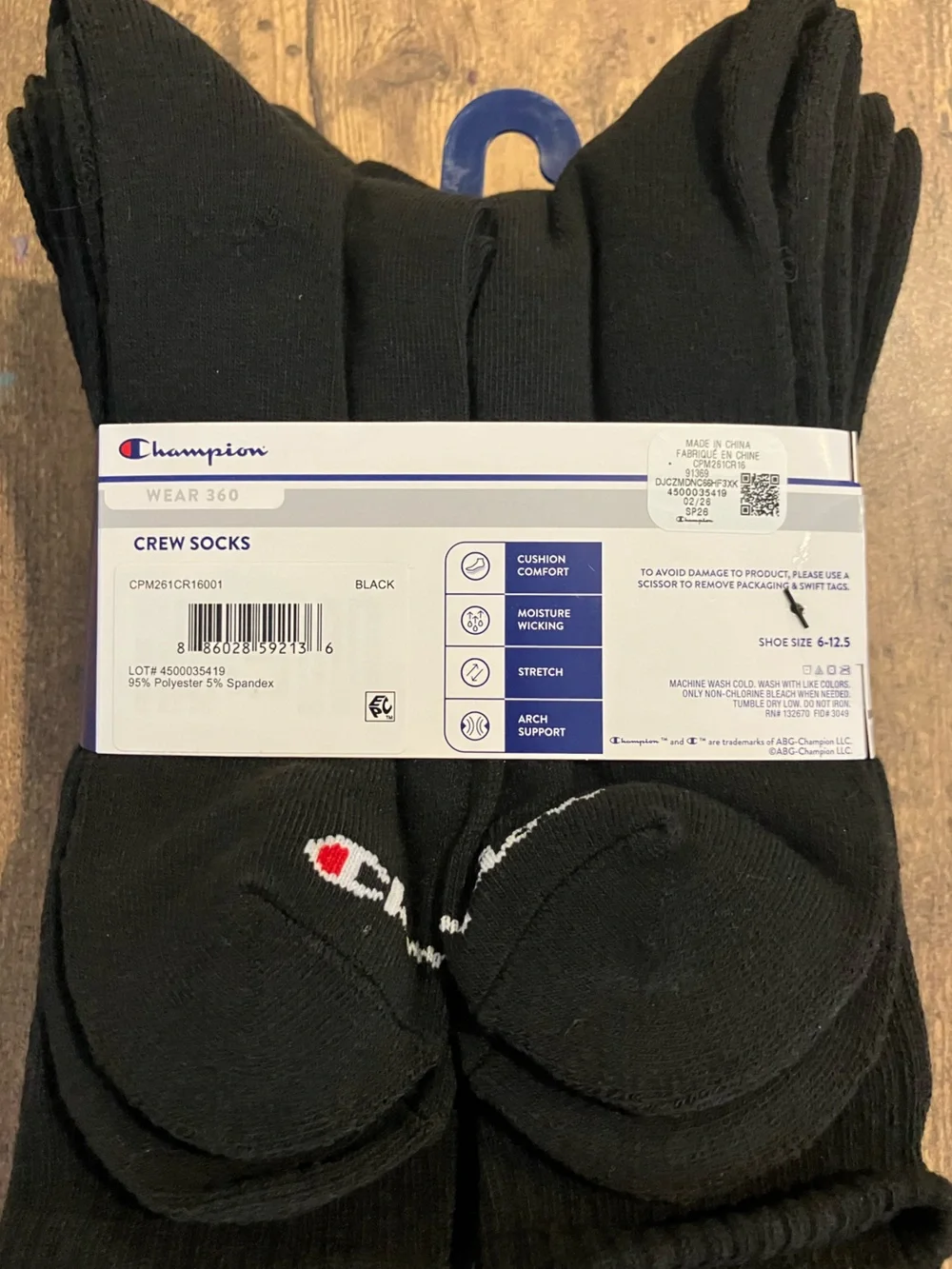 Champion crew socks 8x